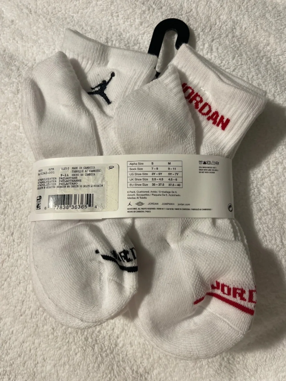 Jordan Ankle Socks white 3 pack